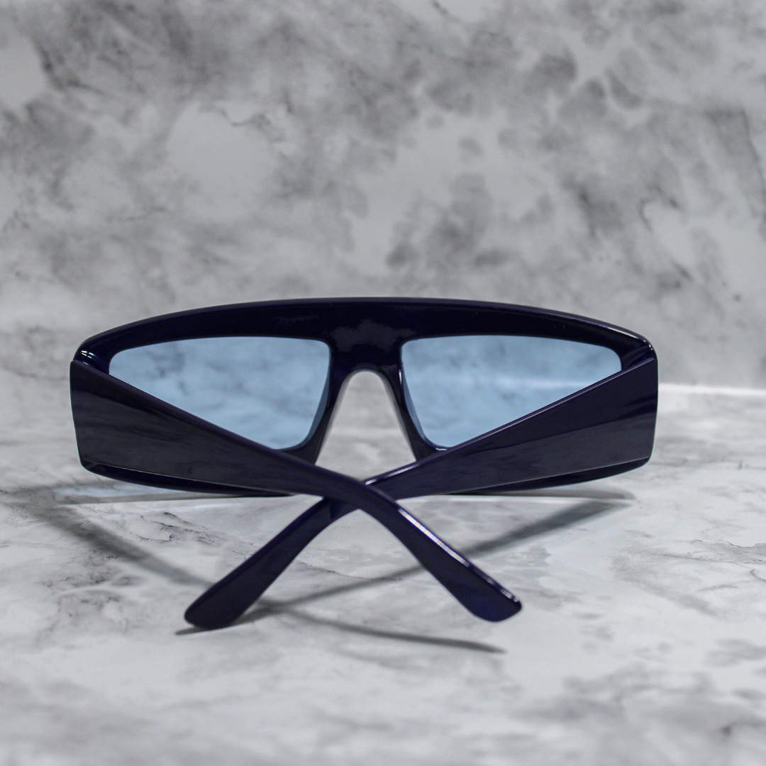 Futuristic Oversized Solid Frame Sunglasses.