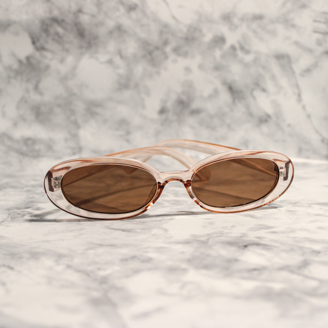Oval Minimal Retro Frame Sunglsses