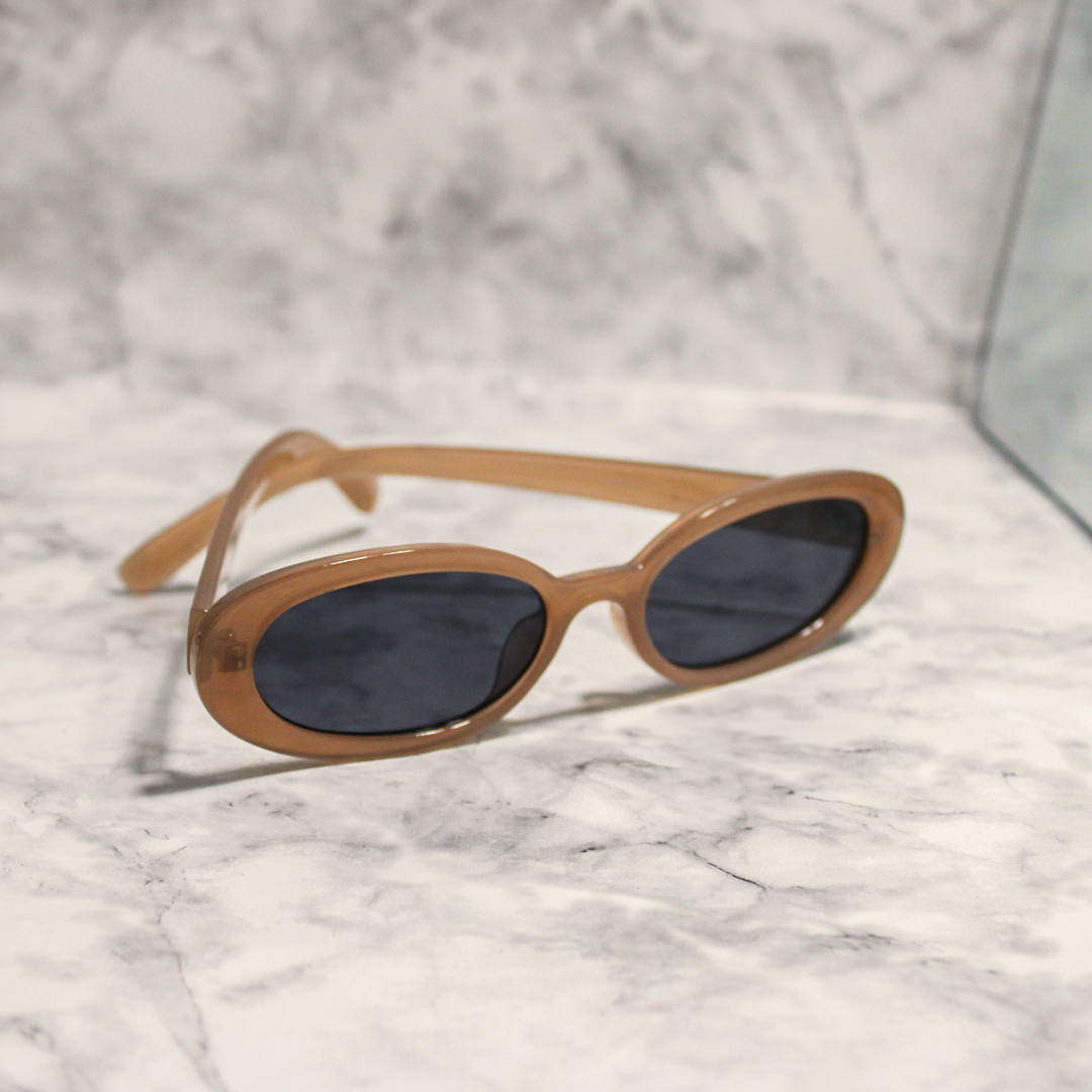 Oval Minimal Retro Frame Sunglsses