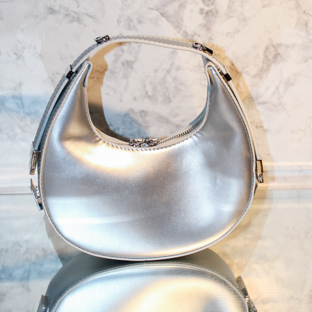 Solid Versatile Faux Leather Baguette Bag