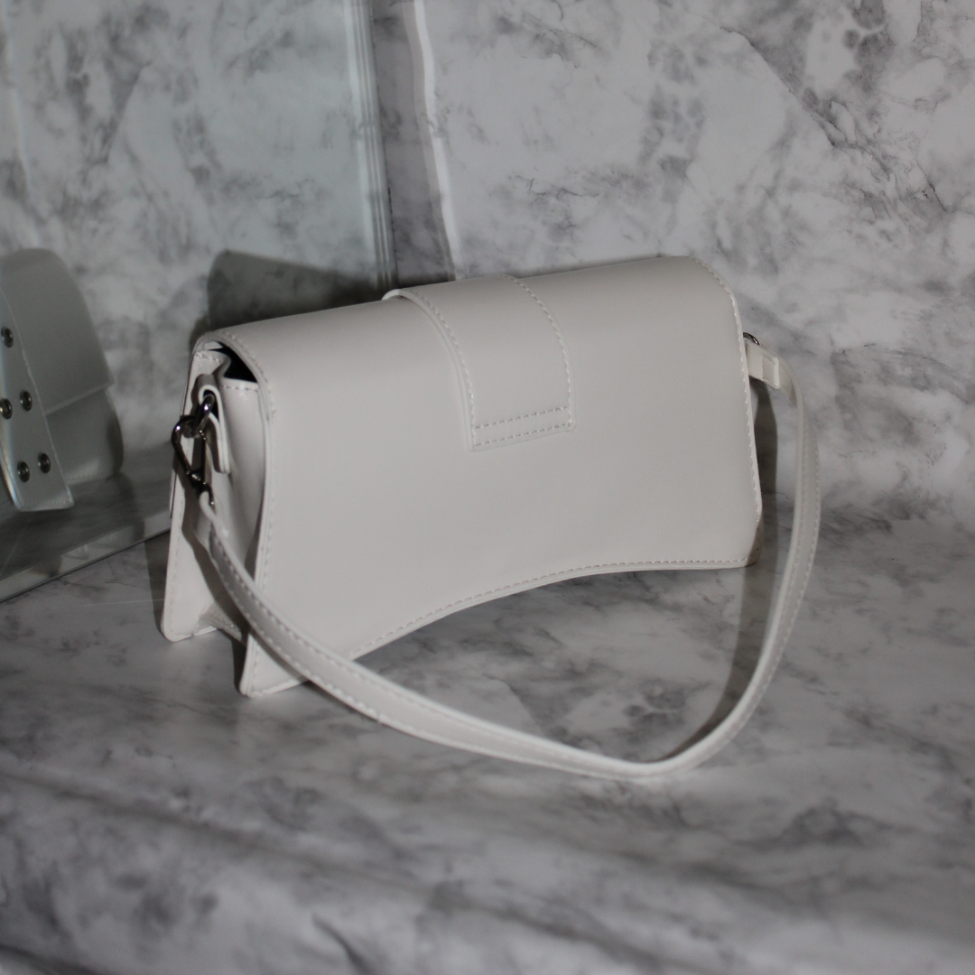 Eyelet Strap Accent Shoulder Bag
