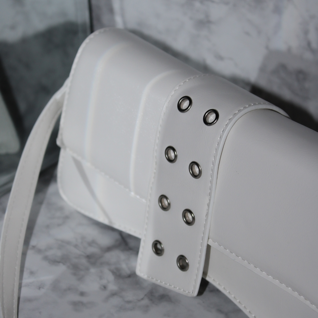 Eyelet Strap Accent Shoulder Bag