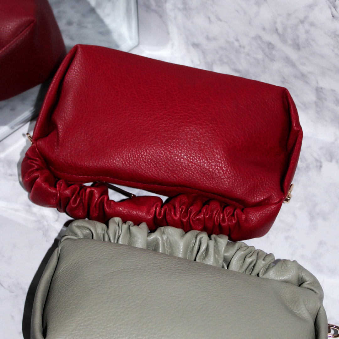 Ruched Handle Satchel Bag
