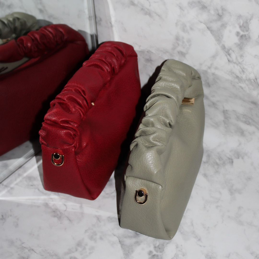 Ruched Handle Satchel Bag