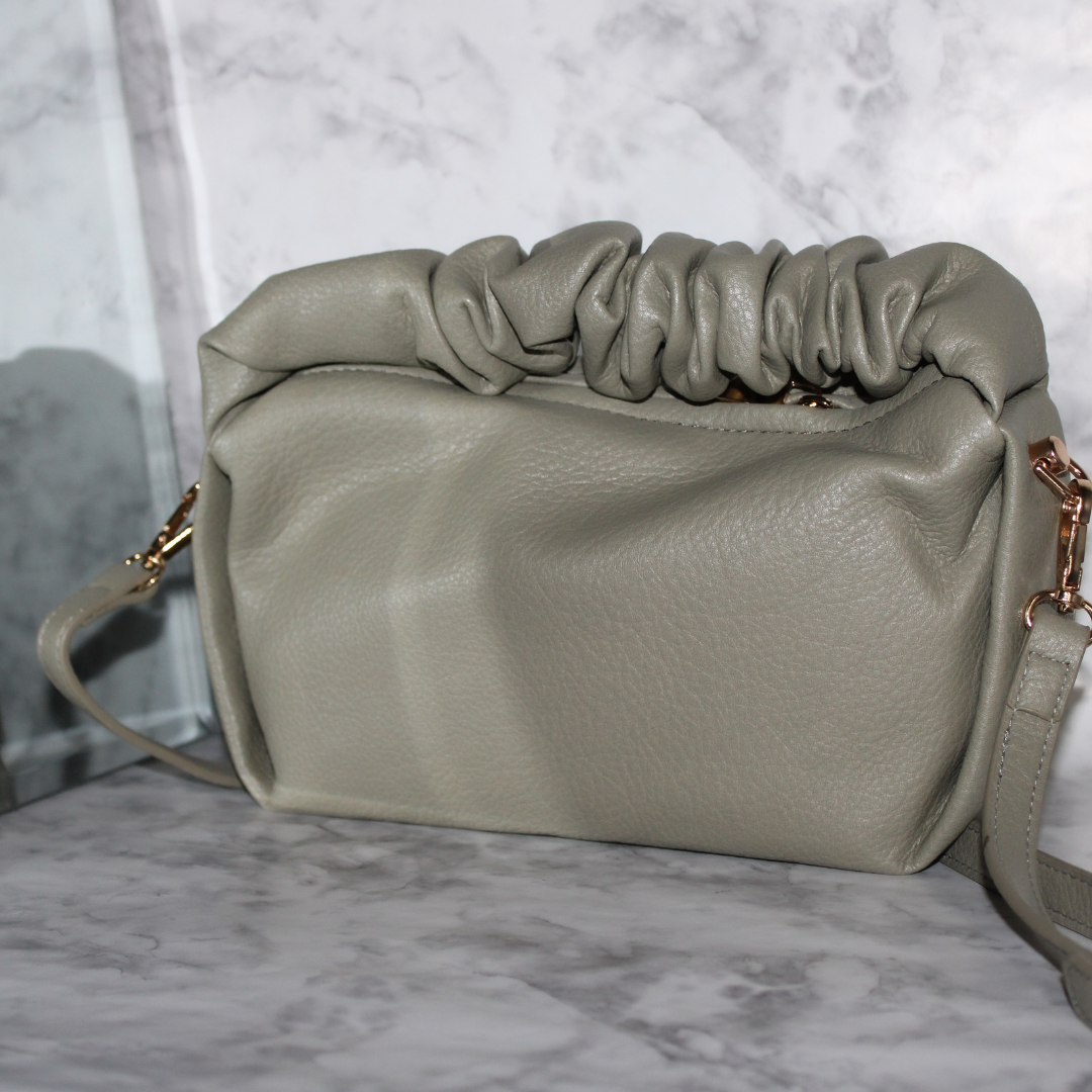 Ruched Handle Satchel Bag
