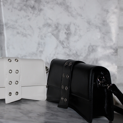 Eyelet Strap Accent Shoulder Bag