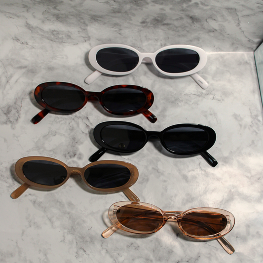 Oval Minimal Retro Frame Sunglsses