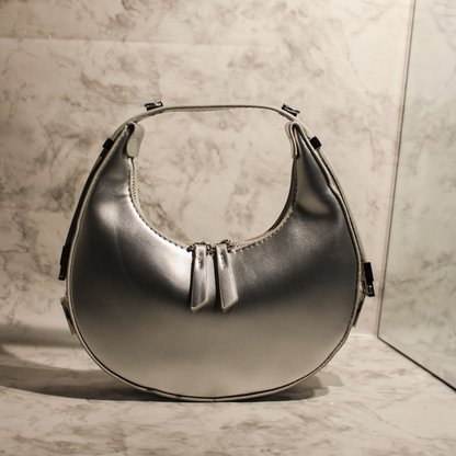 Solid Versatile Faux Leather Baguette Bag